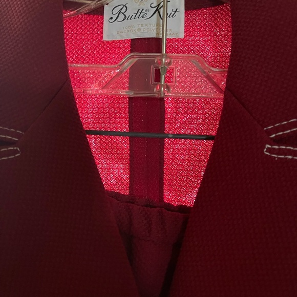 Butte Knit suit jacket skirt and shirt set! Vintage late1960s/1970s outfit! - Picture 3 of 11